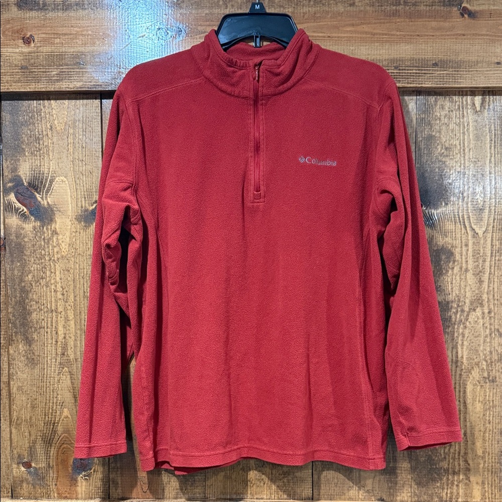 Columbia Orange Fleece 1/4 Zip Sweater Size M